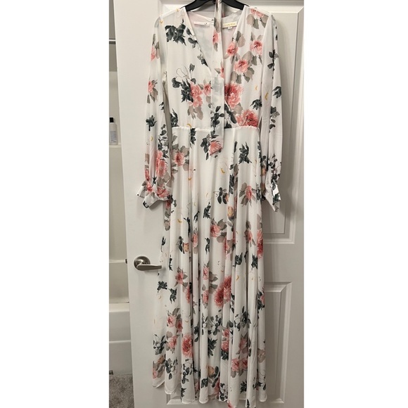 YUMI KIM Giselle White Floral Long Sleeve Maxi Dress - Picture 3 of 5